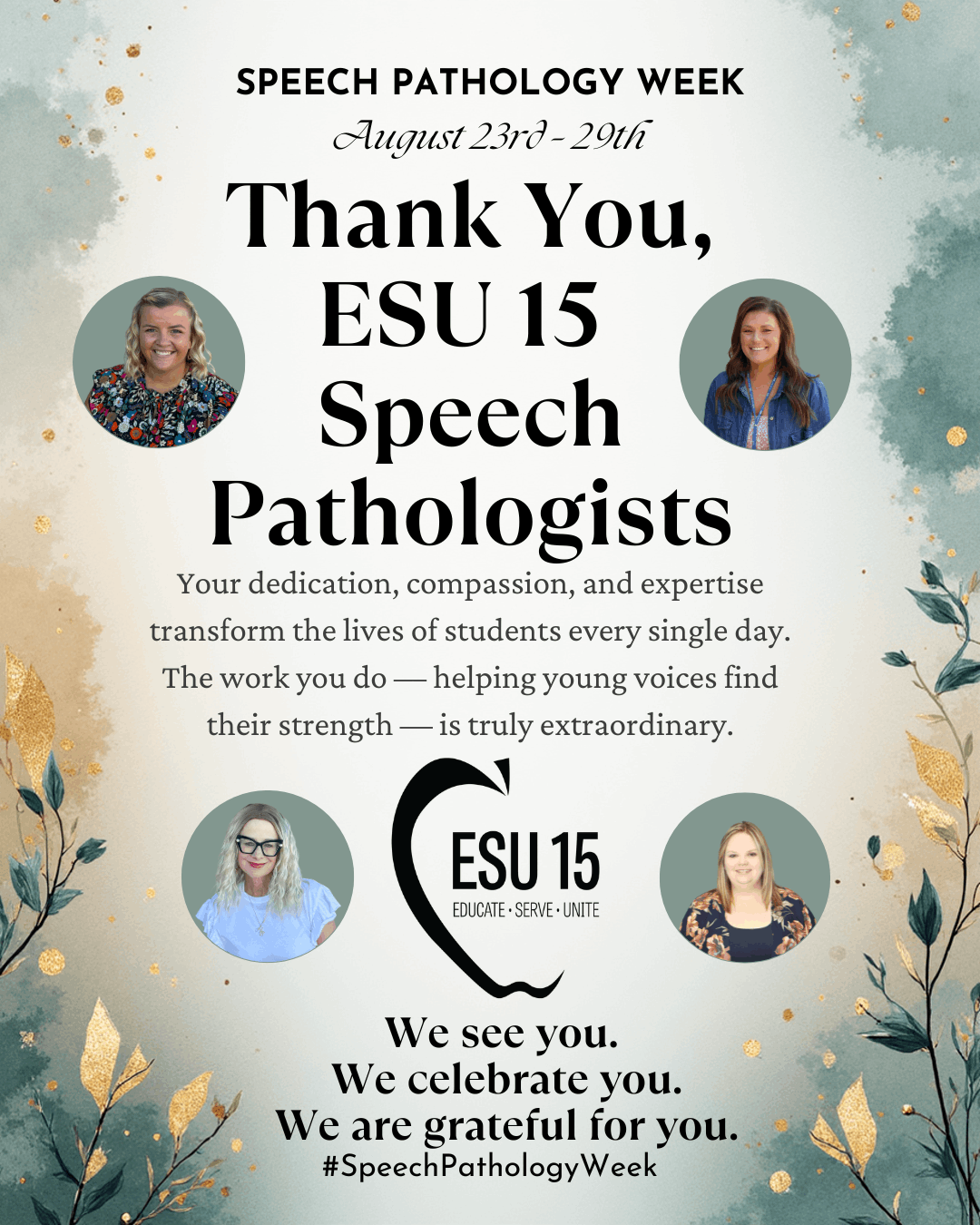 celebrating speech pathologist week